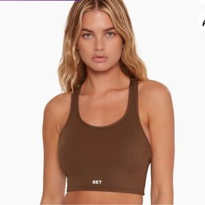SET Active Taupe Sports Bra Size XS
